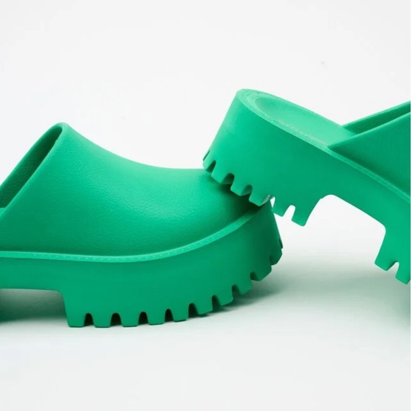Jeffery Campbell Clogge Clogs Green Slip On - Picture 8 of 11